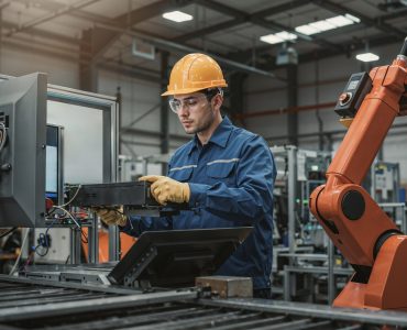 engineer-working-with-robot-modern-industrial-facility